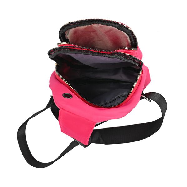 Stepp-Slingtasche mit RFID-Schutz und Kopfh&ouml;rer&ouml;ffnung, Gr&ouml;&szlig;e: 17x7,5x30cm, Rosa image number 9