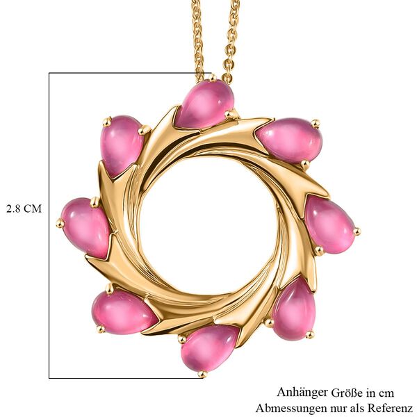 Maulbeer Mondstein Anh&auml;nger mit 45cm Kette - 4,40 ct. image number 6