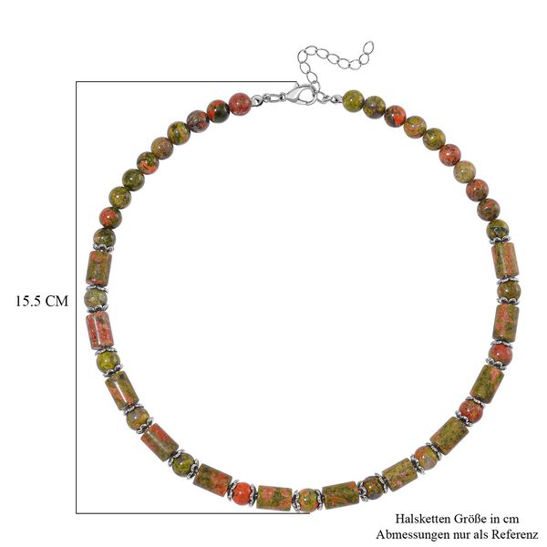 Unakite Halskette, 45 cm - 220 ct. image number 4
