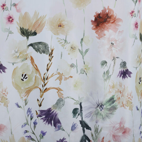 2er-Set - Verdunkelungsvorh&auml;nge mit 8 Metallringen, Blumenmuster, Aquarell und Wei&szlig;&nbsp; image number 2