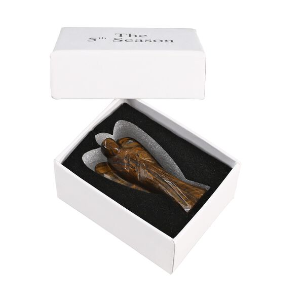 The 5th Season - Engelsfigur aus echtem Edelstein in Geschenkverpackung, Tigerauge image number 6