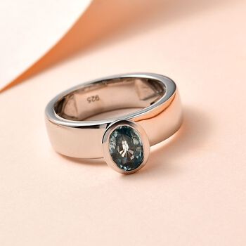 Kambodschanischer blauer Zirkon-Bandring - 1,25 ct.