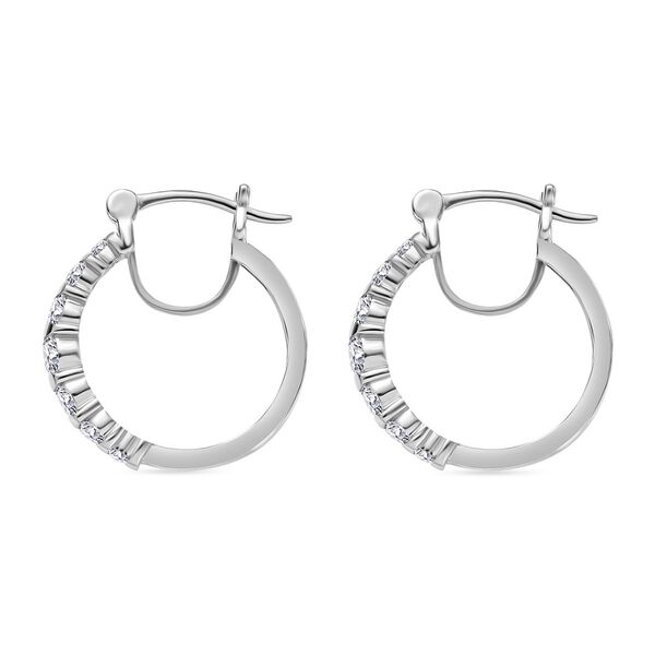 J Francis gefertigt mit SWAROVSKI- Swarovski Zirkonia Ohrringe, 925 Silber rhodiniert image number 4