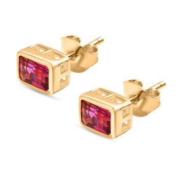 Labor rote Beryll-Ohrringe - 1,07 ct.