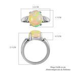 Natürlicher, äthiopischer Opal-Ring, 925 Silber platiniert  ca. 2,88 ct image number 6
