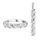 2er Set - Moissanit Ring und Anhänger, 925 Silber rhodiniert, Größe (17.00), ca. 2,26 ct.