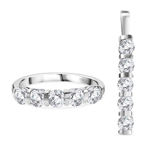 D'Joy Moissanit Schmuckset, 925 Silber rhodiniert - 2,26 ct. image number 0