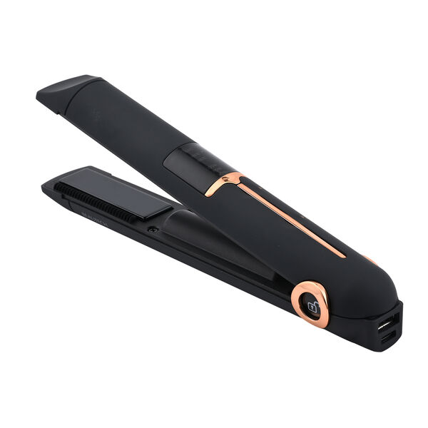 BEAUTECH - Kabelloses Mini-Gl&auml;tteisen mit wiederaufladbarer Batterie, Schwarz image number 2