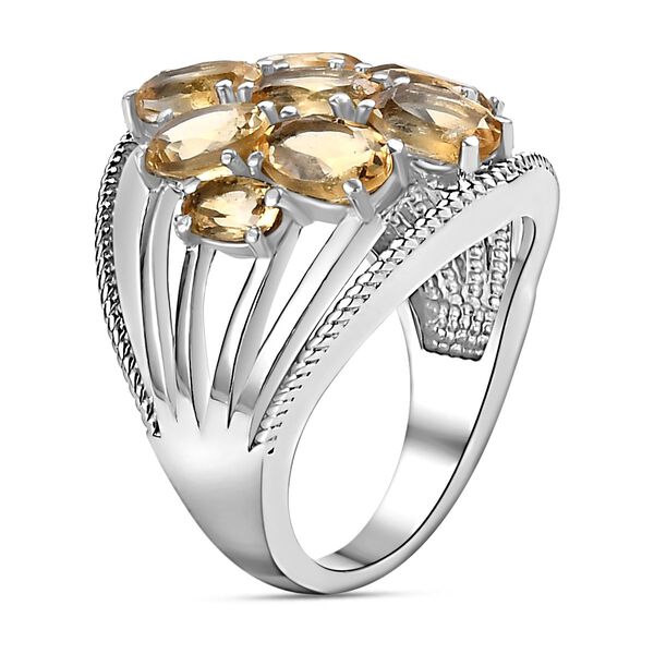 Citrin Ring, 316L Edelstahl (Größe 16.00) ca. 3.43 ct image number 4