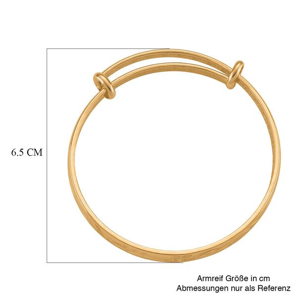 Flexibler Armreif, Klassischer Bangle Still, Messing, Goldfarben image number 6