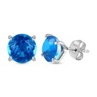 Karibik Quarz Ohrringe, 925 Silber platiniert, ca. 4.41 ct