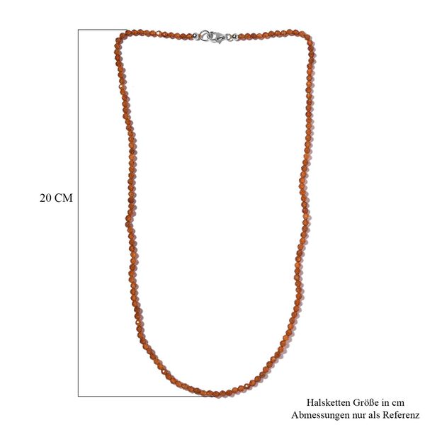 Hessonit Granat Halskette, 50 cm - 42 ct. image number 7