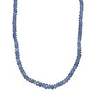 AA Ceylon-Saphir Halskette ca. 45 cm 925 Silber rhodiniert ca. 43,00 ct.