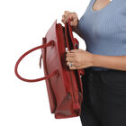 Handtasche aus echtem Leder mit Extra-Fach, Größe 13x38x30 cm, Weinrot image number 7