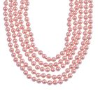 Rosa Muschelkernperle Kette 255 cm