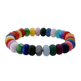 Mehrfarbiger Achat Armband 19 cm ca. 166,50 ct.