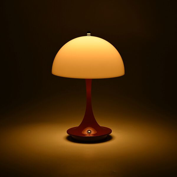 Kabellose Retro Pilz- Designerlampe  mit 3 Lichteinstellungen, rot image number 8