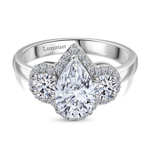 LUXURIANT DIAMOND - Lab Grown Diamant VS-EF IGI zertifiziert Ring, 950 Platin (Größe 17.00) ca. 2.00 ct image number 0