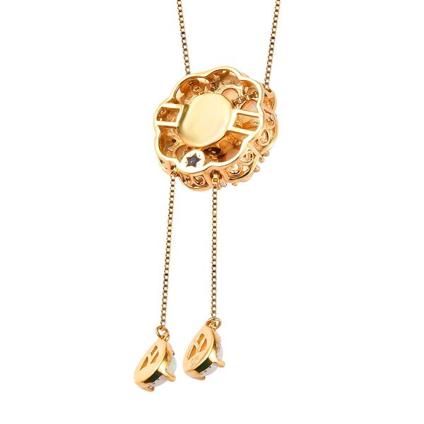 GP Italian Garden Kollektion - äthiopische Welo Opal, Smaragd und Kanchanaburi blaue Saphir-Halskette, 45 cm image number 6