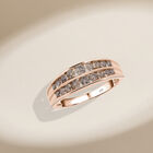 Natürlicher Champagner Diamant Ring, 925 Silber Roségold Vermeil (Größe 16.00) ca. 1.00 ct image number 1