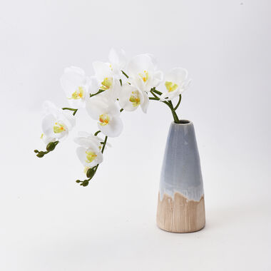 THE 5TH SEASON: Weiße Schmetterlingsorchideen mit Vase, Kunstblumen, Größe: 28x15x43 cm 