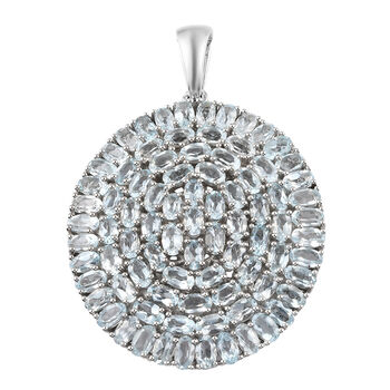 Himmelblauer Topas Anh&auml;nger 925 Silber platiniert ca. 23,15 ct