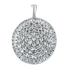 Himmelblauer Topas Anhänger 925 Silber platiniert ca. 23,15 ct