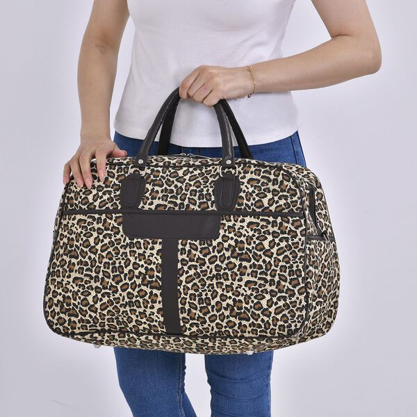 Reisetasche mit braunem Leopardenmuster image number 3