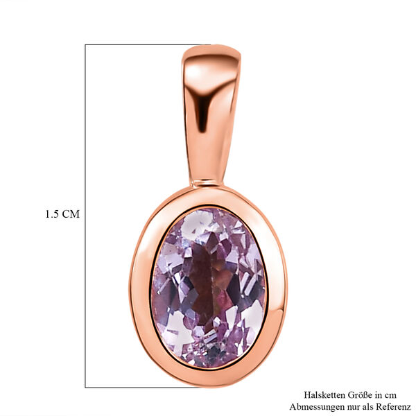 AA Martha Rocha Kunzit-Anhänger, 925 Silber Roségold Vermeil ca. 1.13 ct image number 6