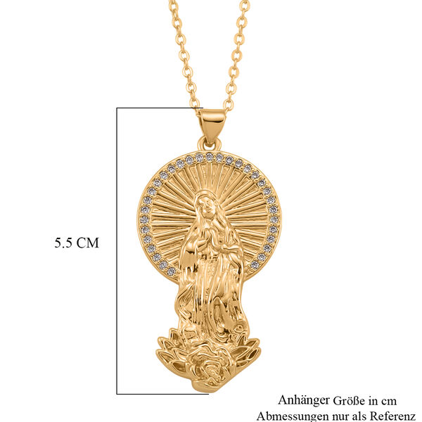 GOLD LOOKS - Jungfrau Maria Halskette, Nickelfreies Messing, ca. 50 cm + 5 cm Extender, ca. 9,20g image number 6