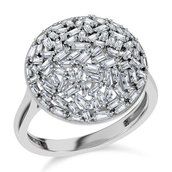LUXURIANT SI-GH SGL zertifizierter Labor Diamant Ring, 925 Silber rhodiniert - 1 ct.