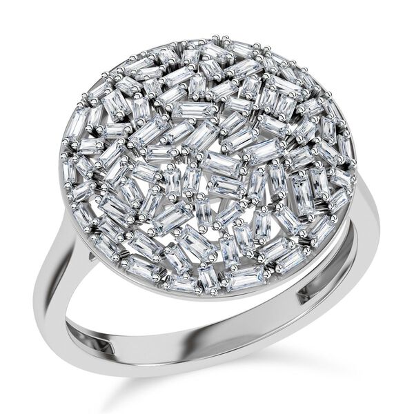 LUXURIANT SI-GH SGL zertifizierter Labor Diamant Ring, 925 Silber rhodiniert - 1 ct. image number 3