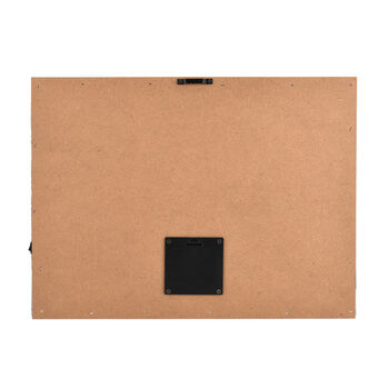 LED-Leinwandbild heilige Familie in der Krippe, mit 30 Lichtfasern, 30x40x1,8cm