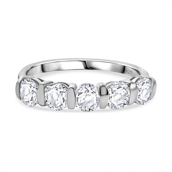 Moissanit Ring, 925 Silber rhodiniert - 1,13 ct. image number 0
