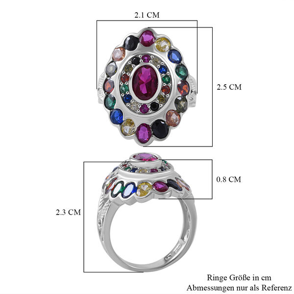LUSTRO STELLA Mehrfarbiger Zirkonia-Ring - 6,91 ct. image number 4