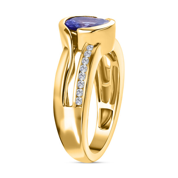 Tansanit und Zirkon-Ring - 1,30 ct. image number 5