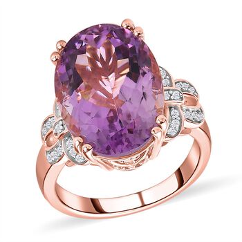 Rose De France Amethyst und Zirkon-Ring - 9,21 ct.