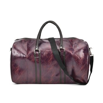 Stylische XL-Reisetasche - Vielseitige Tasche, Ma&szlig;e 50x26x28cm, Burgund