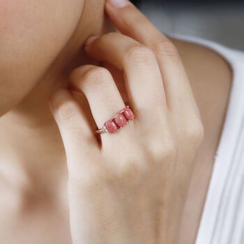 AAA Oregon Pfirsich Opal und Diamant Ring - 1,84 ct.