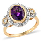 Afrikanischer Amethyst und Zirkon-Ring - 2,24 ct. image number 3