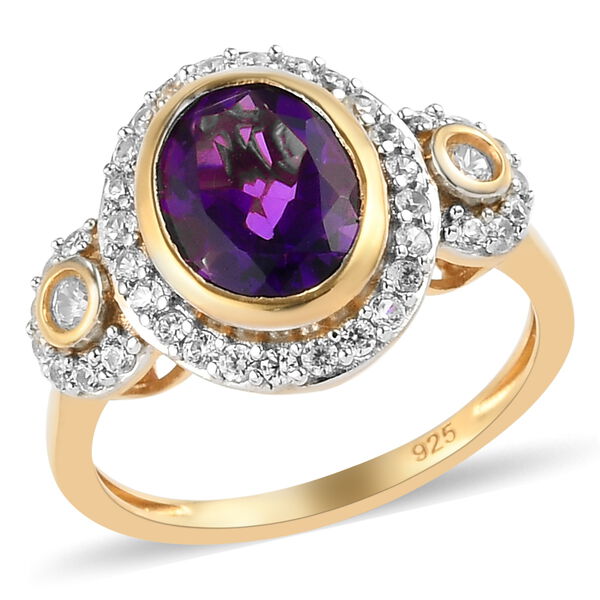 Afrikanischer Amethyst und Zirkon-Ring - 2,24 ct. image number 4