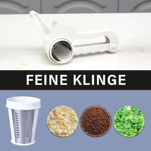 Mini Obst- und Gemüseschneider mit 3 Klingen, Weiß image number 7