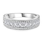 LUSTRO STELLA - Weißer Zirkonia Ring 925 Silber rhodiniert (Größe 20.00)