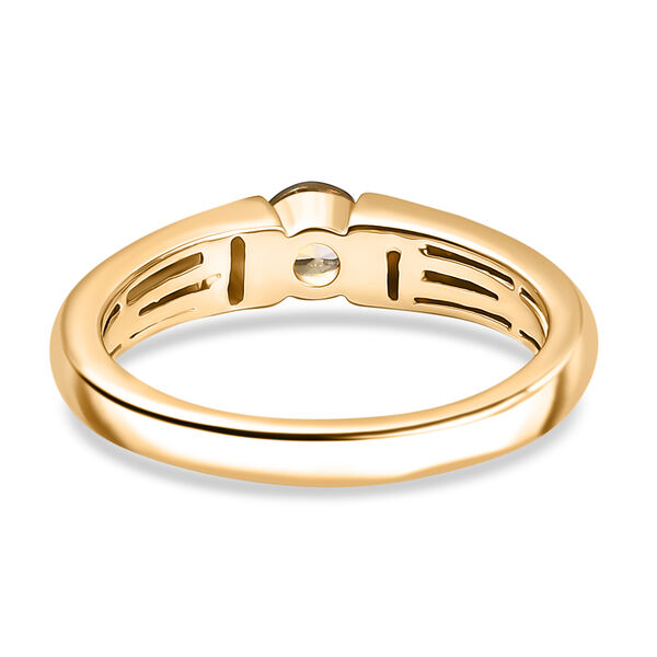 AA Nat&uuml;rlicher goldener Tansanit und Moissanit Ring - 0,43 ct. image number 6