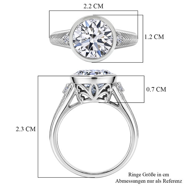 LUXURIANT DIAMOND - Lab Grown Diamant SI-GH Ring 925 Silber Rhodiniert (Gr&ouml;&szlig;e 17.00) ca. 3,11 ct image number 6