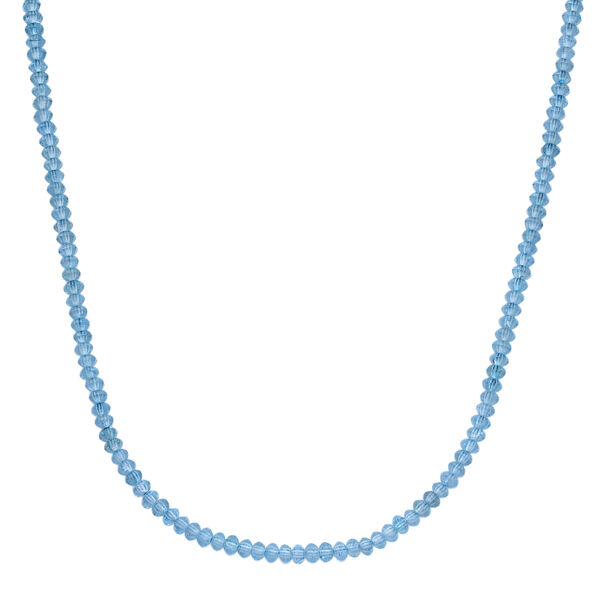 D'Joy Blau Topas Halskette ca. 45 cm 925 Silber Rhodiniert ca. 45,00 ct.
