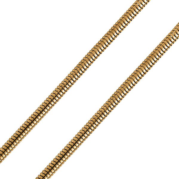 Schlangen Halskette, Edelstahl, ca. 50 cm, ca. 16,80g, goldfarben image number 3