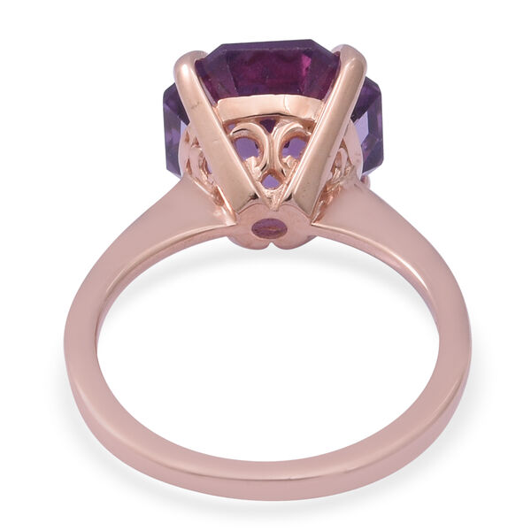 Lusaka Amethyst Solitär Ring 925 Silber Roségold-Überzug image number 4