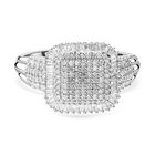 Weißer Diamant Ring, 925 Silber platiniert, (Größe 20.00), ca., Quadratisch 1.00 ct