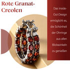 Rote Granat-Inside-Out-Creolen image number 5